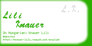 lili knauer business card